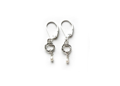 Round Rope Pearl Dangle Fashion Earring